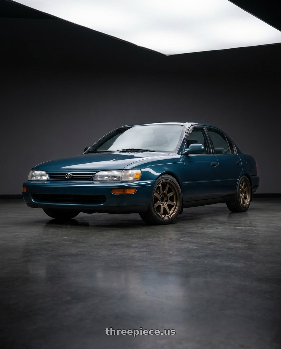 1997 toyota corolla with Volk Racing RAYS D108 6x135 18x9 +0 DARK BRONZE wheels