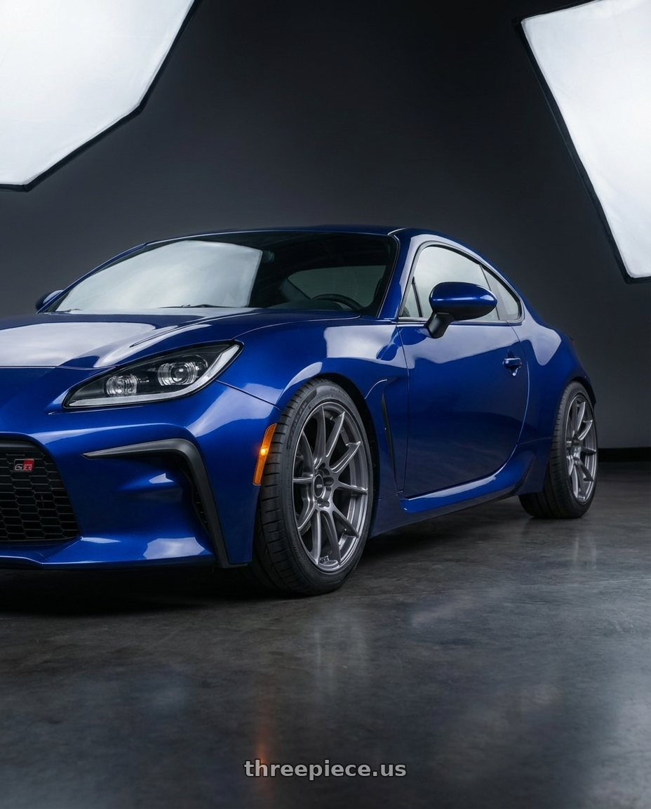 2023 Toyota GR86 with Enkei TS-V 5x100 18x8.5+45 Storm Grey wheels