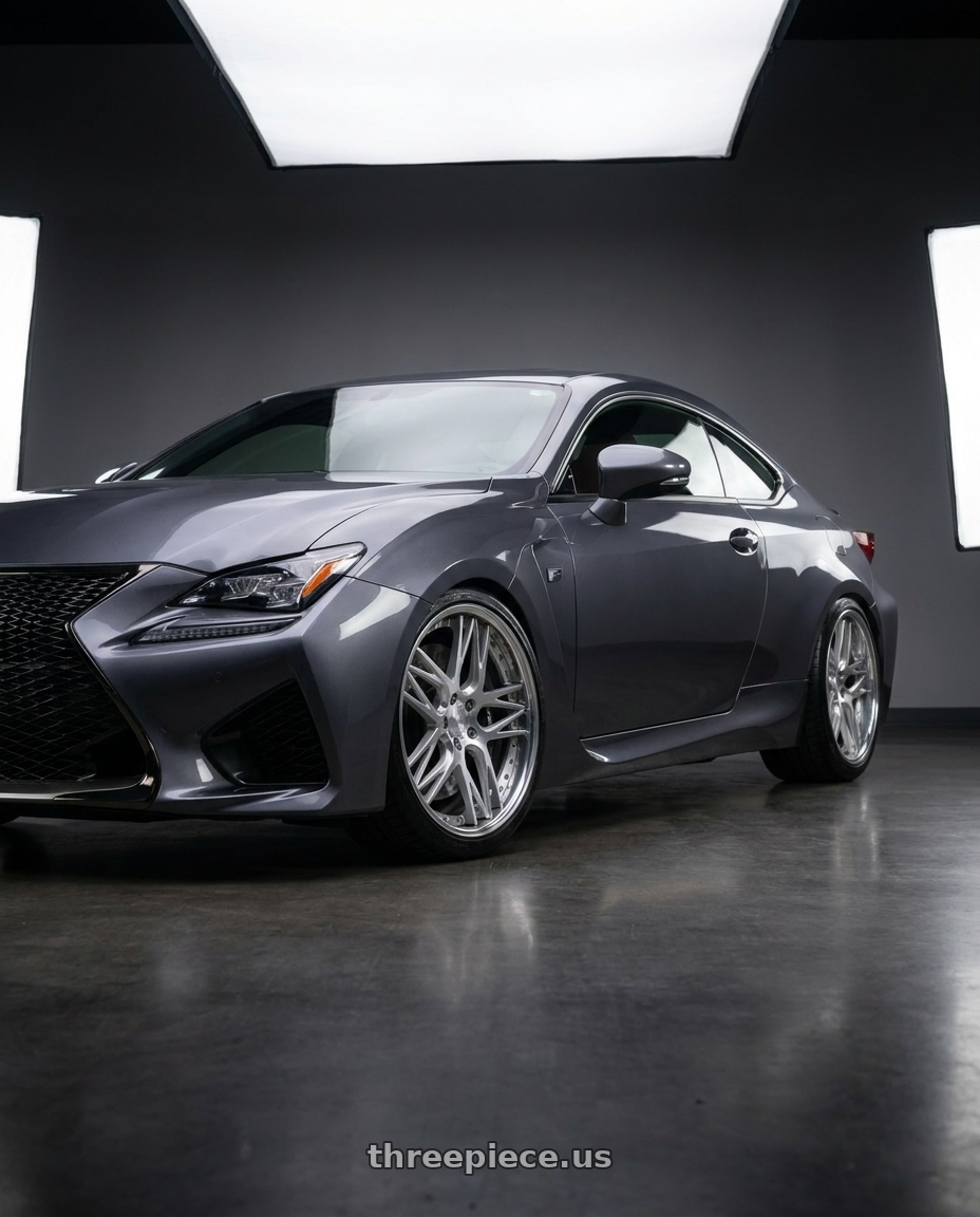 2015 lexus rcf with Work Gnosis Cvx 5x114.3 20x11+38 O Disk Brush Silver Clear wheels