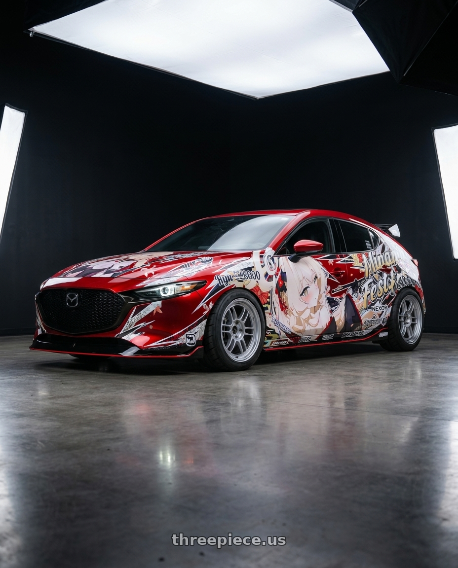 2026 mazda 3 with Enkei RPF1 5x114.3 16x7+43 Silver wheels