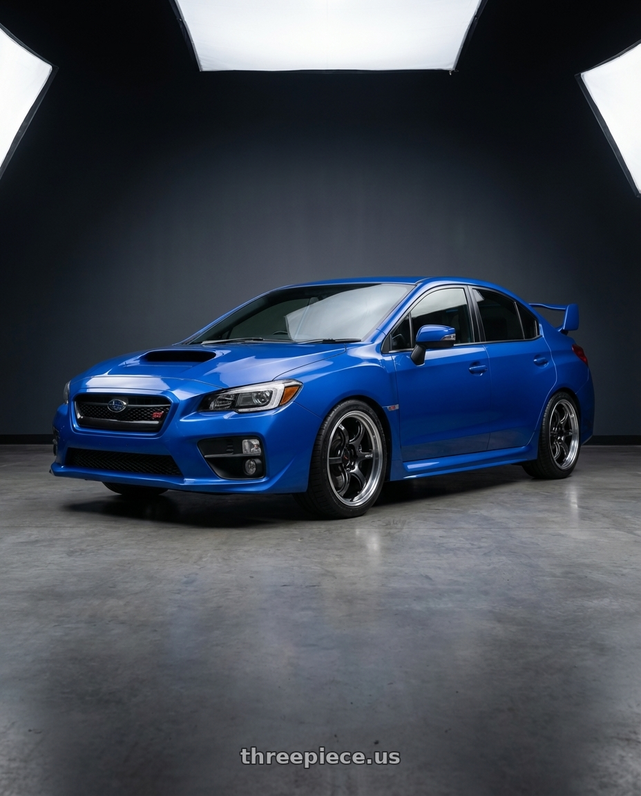2013 Subaru WRX STI with Advan Racing RG-D2 5x114.3 18x9.0 +31 MACHINING & BLACK GUNMETALLIC wheels