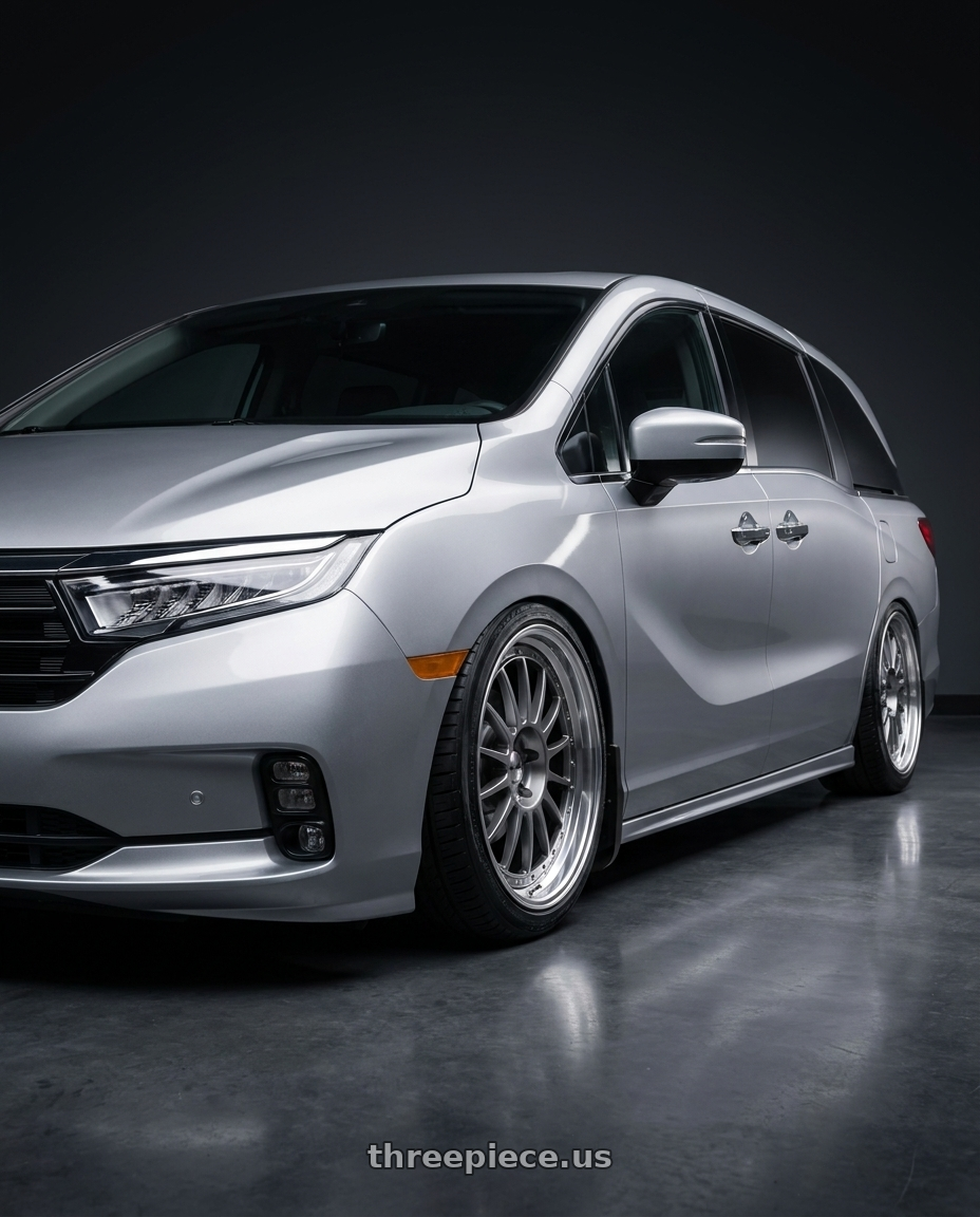 2024 Honda Odyssey with SSR Professor TF1 5x120 20X8.5+43 SL Disk Titan Silver wheels
