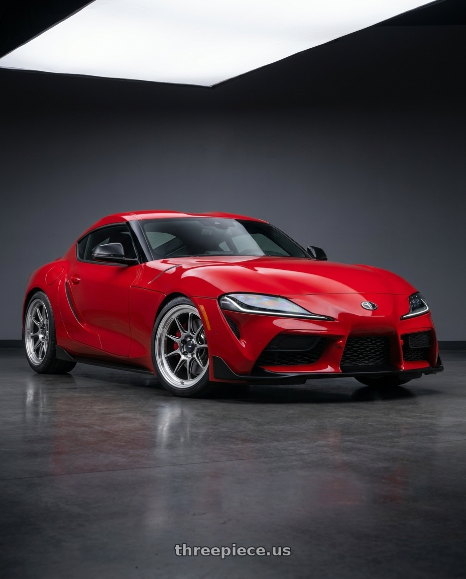 2023 Toyota GR Supra with Konig Countergram 5x112 19x11+40 Hyper Chrome / Machined Lip wheels