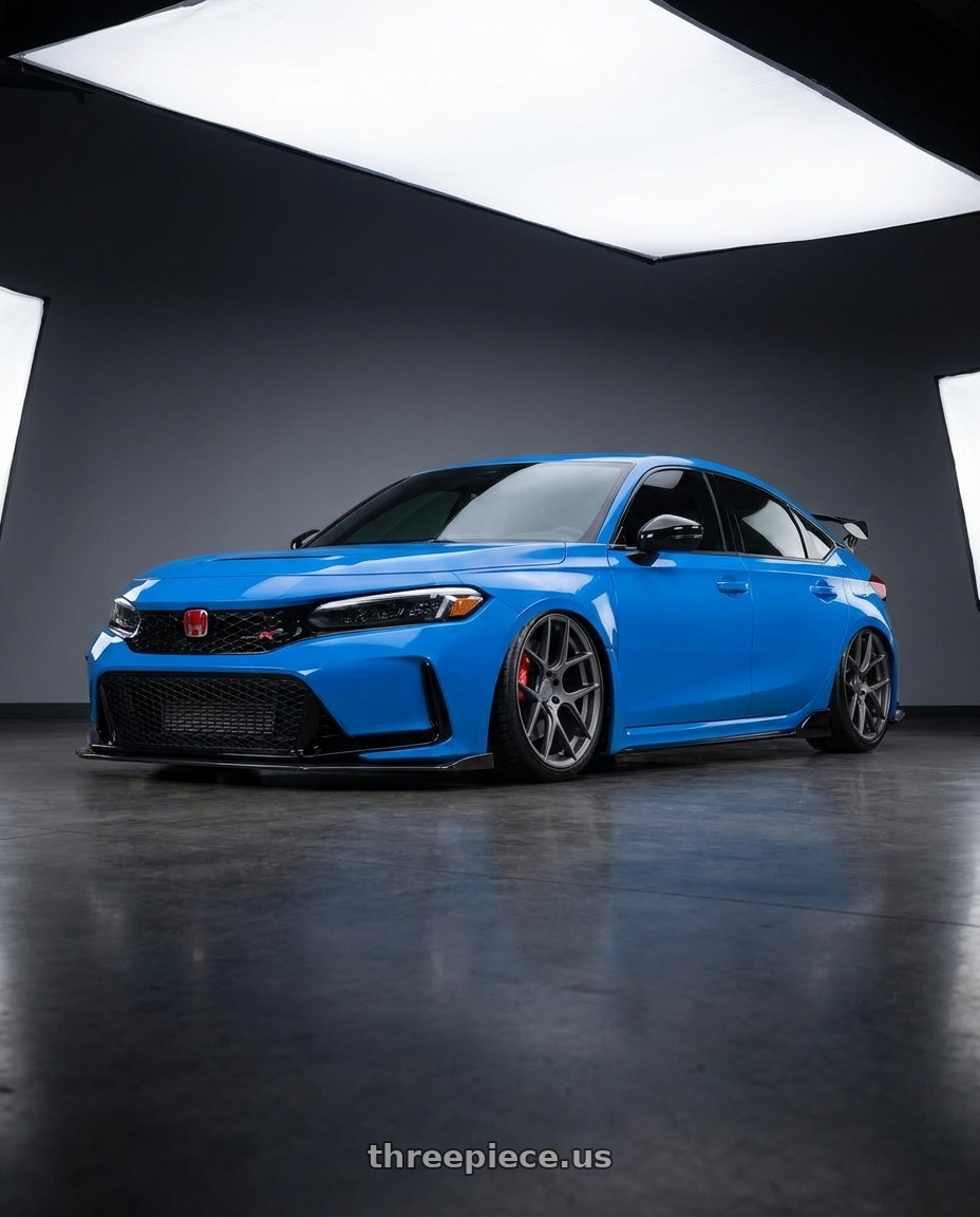 2024 Honda Civic Type R with Aodhan AFF2 5x120 19x8.5+35 Matte Gray wheels
