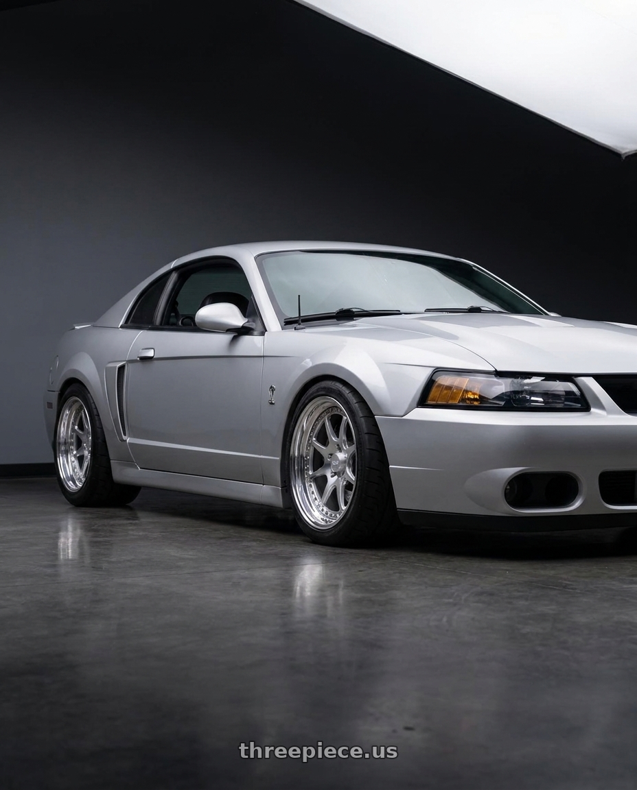 2004 Ford Mustang with CCW CZ08 4x100 16x10 +22 Polished wheels