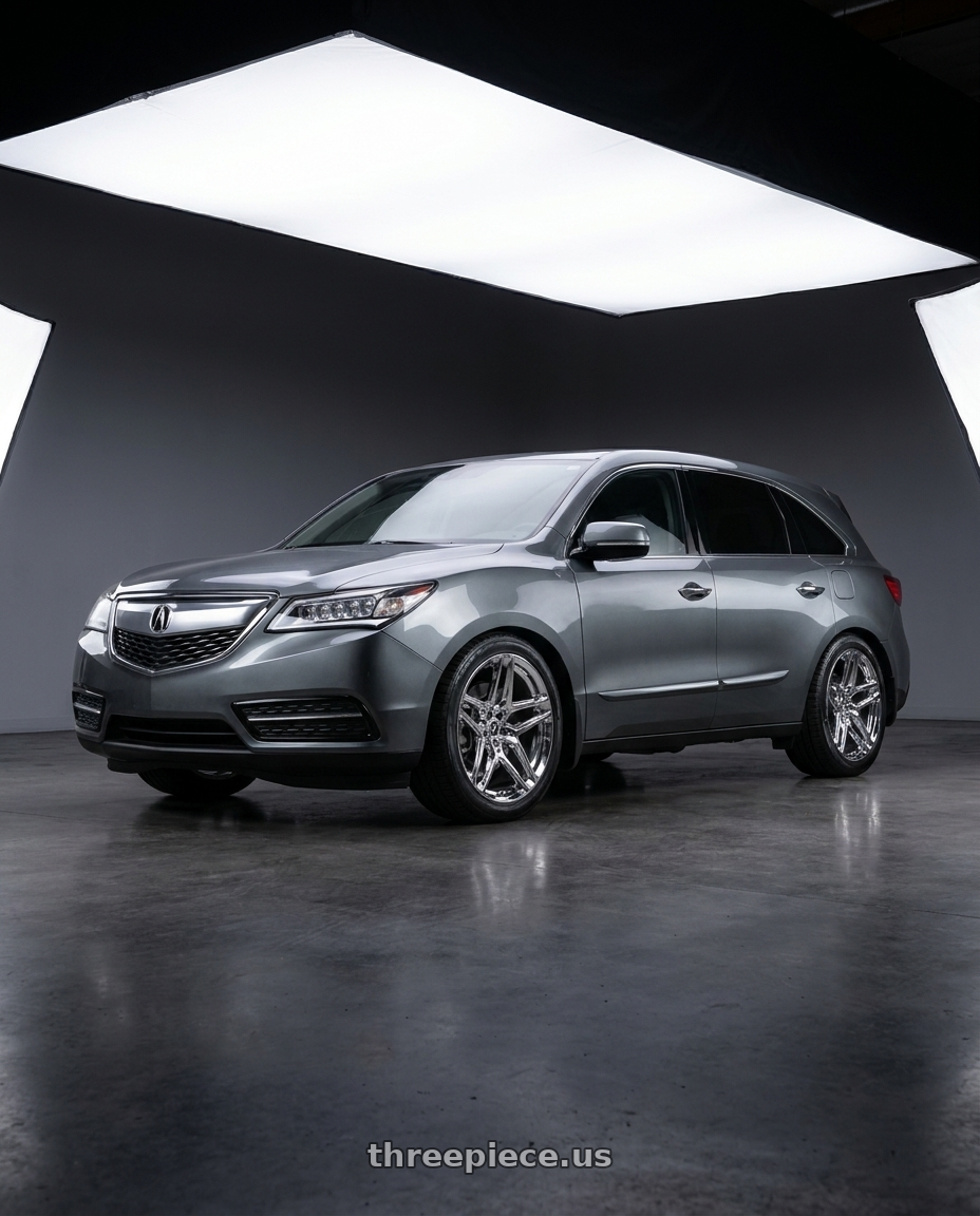2014 Acura Mdx with HERITAGE WHEEL EBISU MONOC 5x114.3 19x8.5 +35 CHROME wheels
