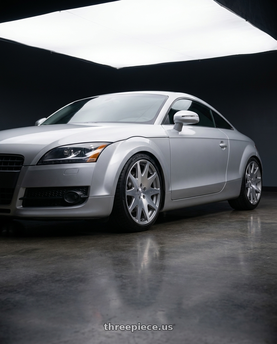 2008 Audi TT MK2 with MRR HR3 5x112 19x8.5  +35 Silver Machine Face wheels