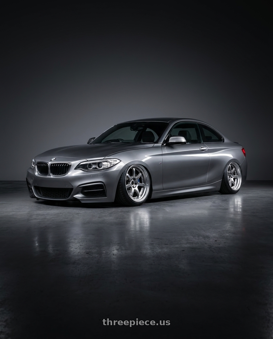 2015 bmw m235i f23 with Work Emotion T7r 5x120 18x9.5 +22 Gt Silver wheels