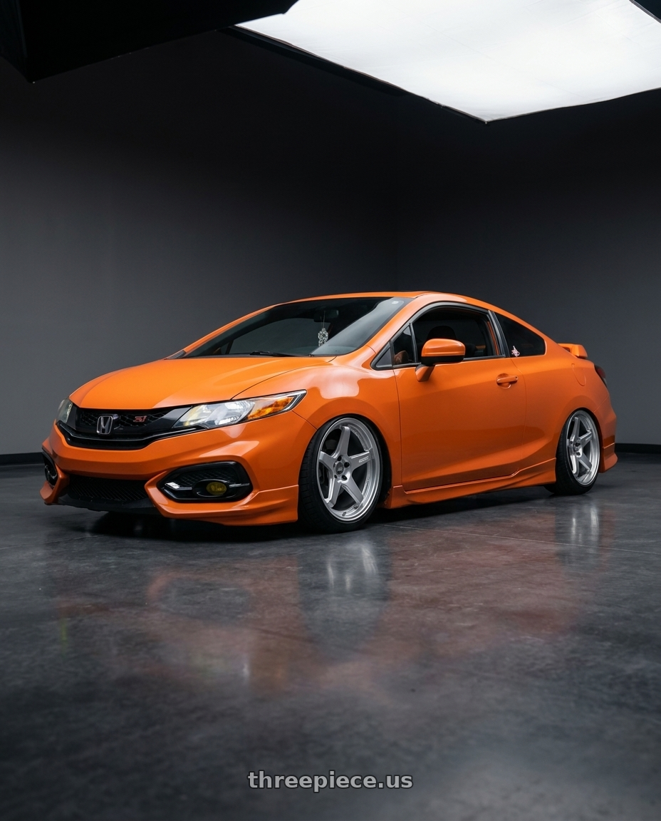 2015 honda civic si with ESR Wheels APX5C 5x112 18x8.5 +40 Hyper Silver wheels