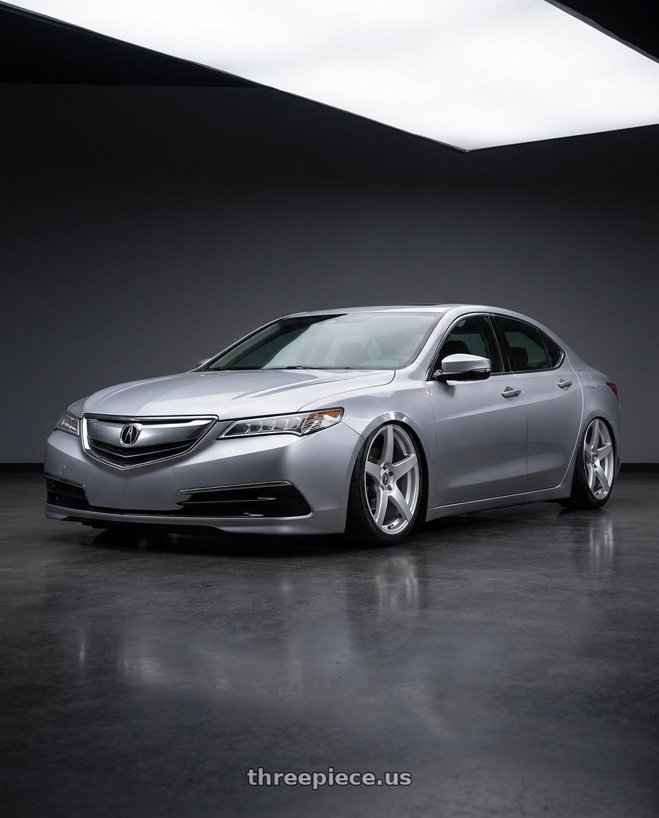 2019 Acura TLX with Forgestar CF5 5x114.3 19x9 +35 Gloss Silver wheels