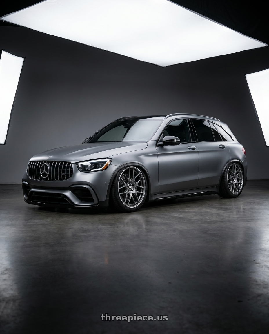 2021 Mercedes benz glc amg63 with BBS CH-R 5x112 19x8.5 +48 Satin Titanium Polished Rim Protector wheels