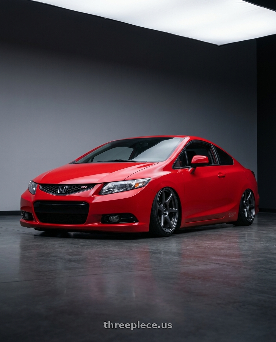 2015 Honda Civic Si with Kansei K11G Tandem 5x114.3 18x10.5 12 Gunmetal wheels