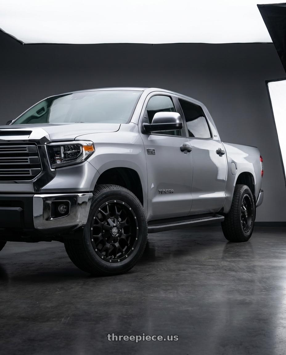 2021 Toyota Tundra 1794 Edition with Mayhem Warrior 8015 5x150/5x139.7 18x9+18 Matte Black wheels