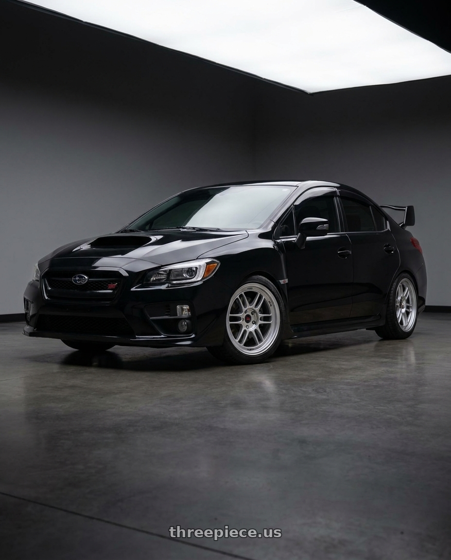 2016 Subaru WRX with Enkei RPF1 5x114.3 18x9.5+38 Silver wheels