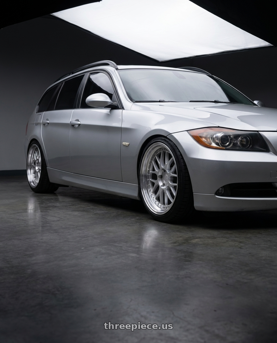 2006 BMW e91 xdrive 328i with Aodhan AH02 5x100 18x9.5+35 Silver w/ Machined Lip wheels