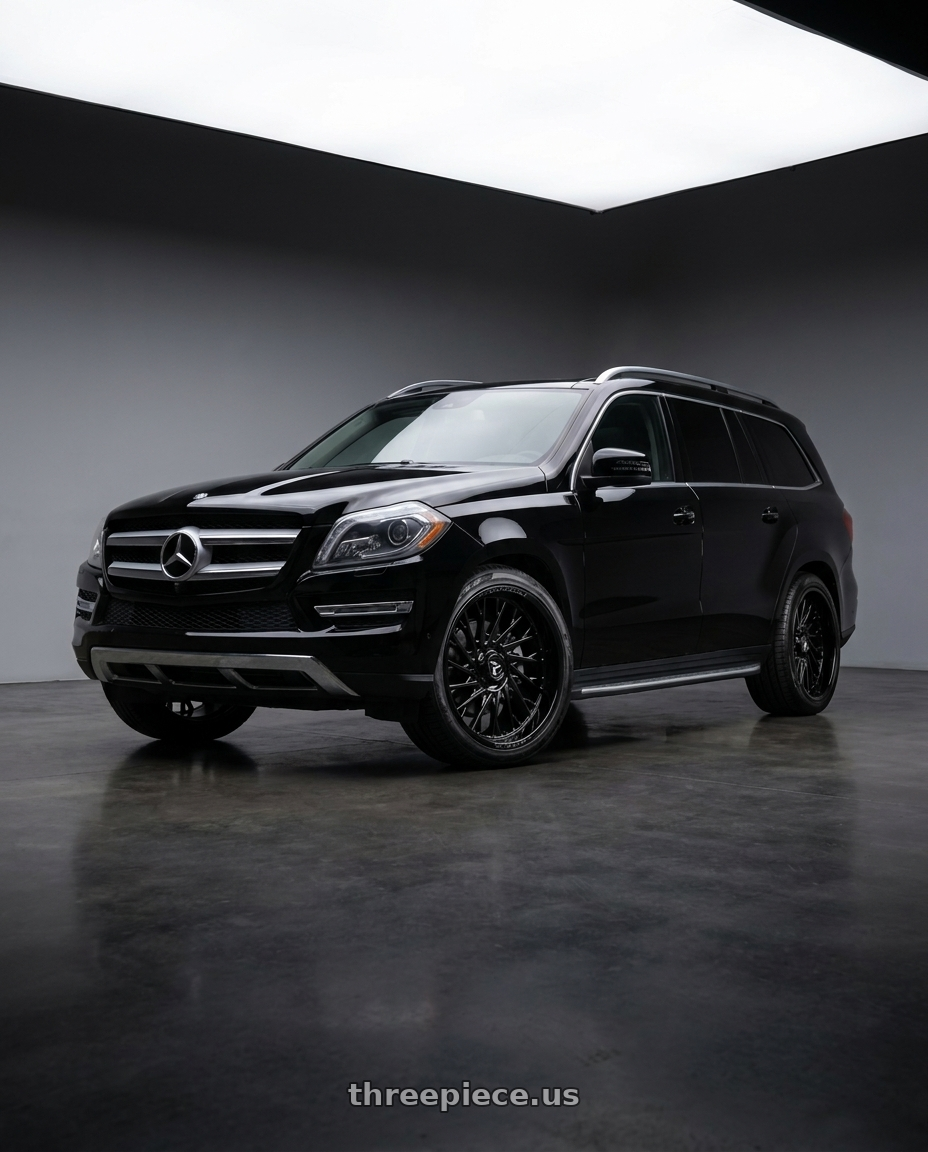 2014 Benz gl450 with Fittipaldi FS369B 5X112/5X120 26x10 +30 Gloss Black wheels