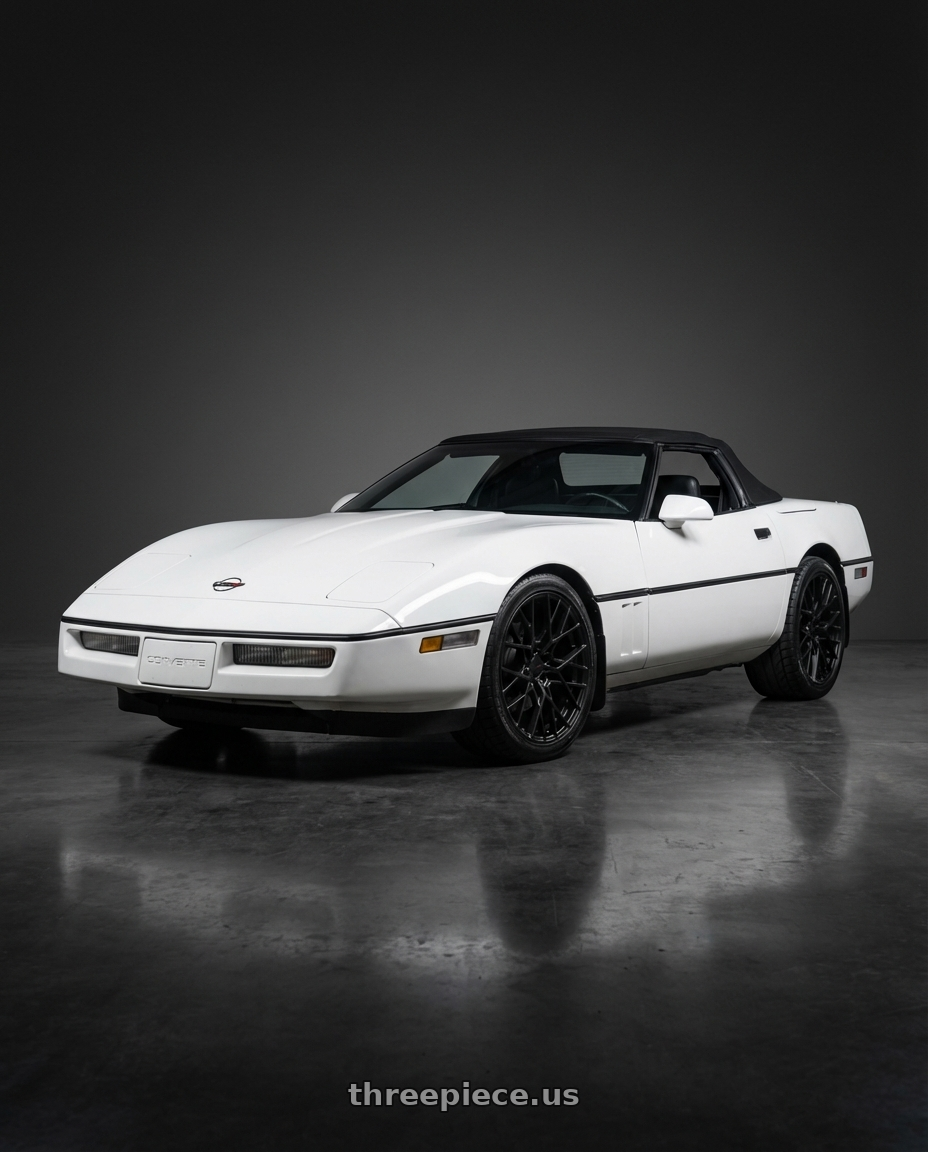 1987 Chevy corvette with TSW SEBRING 5X120 18X8.5 +20 MATTE BLACK wheels