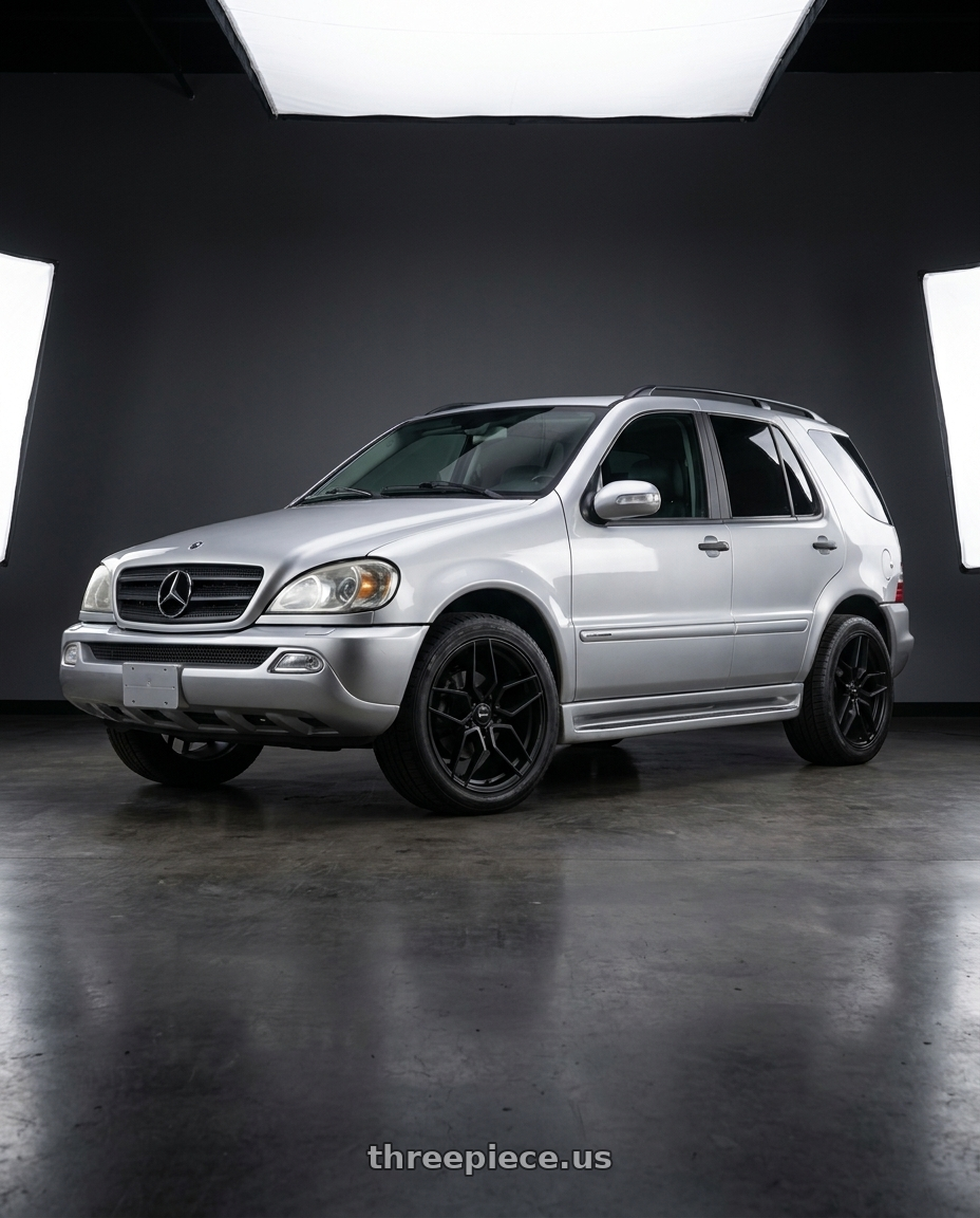 2005 Mercedes ml350 with Vors LP1 5x110 18x8.5  +35 All Matte Black wheels