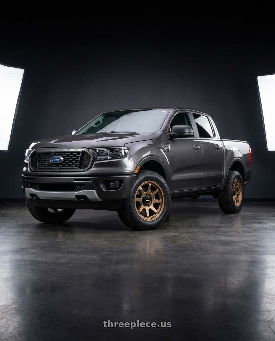 2021 Ford Ranger XL with Vision Off-Road 351 Flow 6x139.7 17x9+20 Bronze wheels