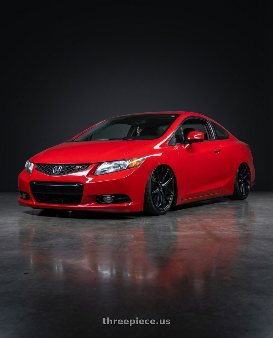 2011 Honda Civic Si with Niche 1PC M117 MISANO 5X114.3 18X8 +42 MATTE BLACK wheels