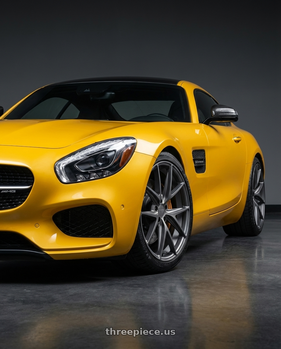 2019 Mercedes-Benz AMG GT with Niche 1PC M116 MISANO 5X112 19X8.5 +25 MATTE GUN METAL wheels