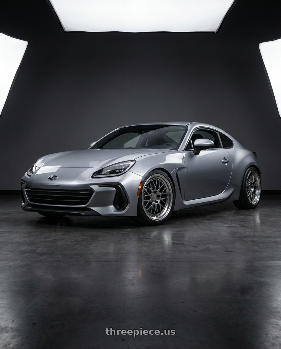 2023 Subaru BRZ premium with Aodhan AH02 5x100 18x9.5+35 Hyper Black w/ Machined Lip wheels