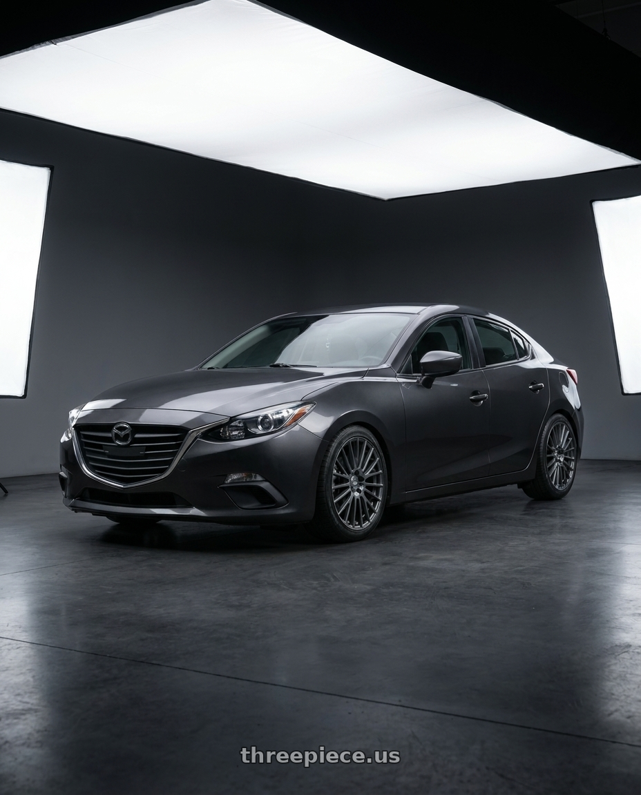 2014 mazda 3 with V�xx Capo 5x108/5x114.3 17x7.5+38 Carbon Grey wheels