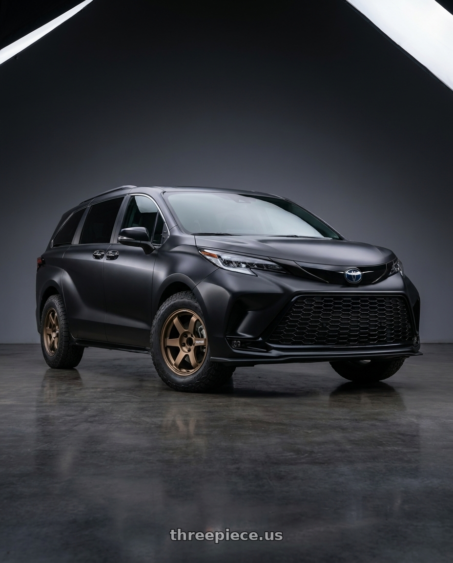 2025 Toyota Sienna with Volk Racing TE37 SAGA S-PLUS 5x114.3 17x7.5+44 Bronze wheels