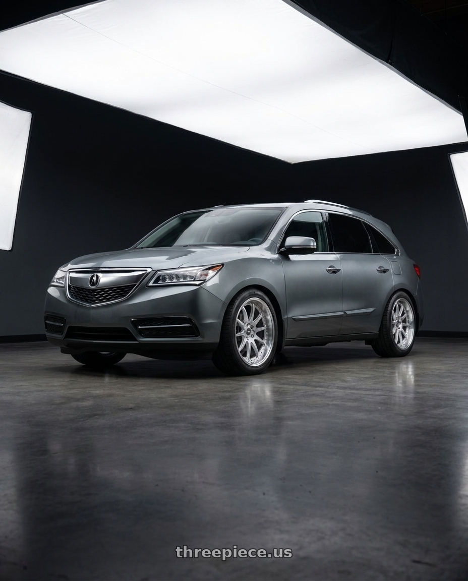 2014 Acura mdx with ESR Wheels CS12 5x114.3 19x8.5 +35 Hyper Silver wheels
