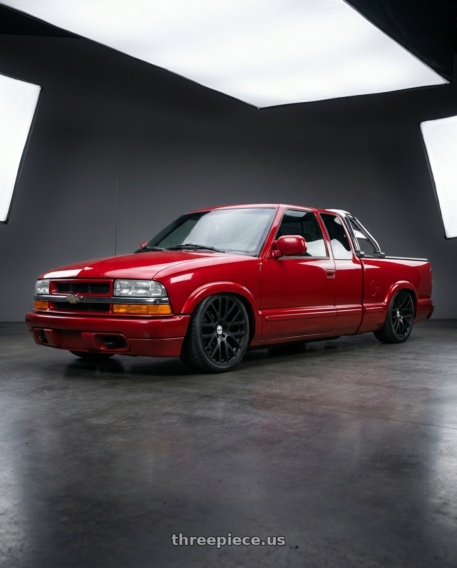 chevrolet s10 de luxe 1998 2.2  with TSW DONINGTON 4X100 17X7 +40 MATTE BLACK wheels