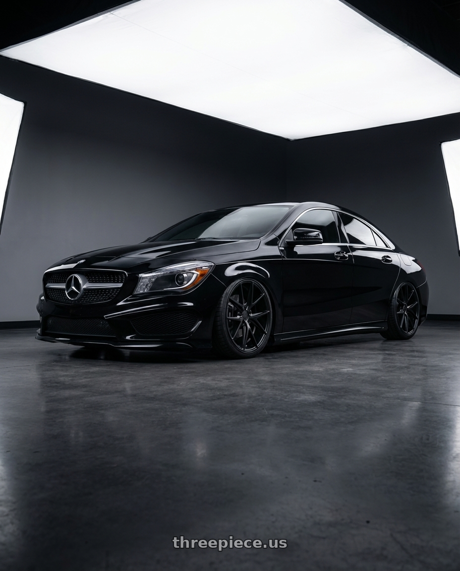 2018 Mercedes-Benz CLA C117 with Niche 1PC M117 MISANO 5X112 19X8.5 +34 MATTE BLACK wheels