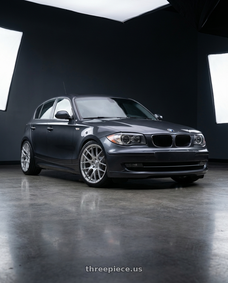 2012 BMW 1 Series E82 with Avant Garde Wheels M359 5X120 18x9.5 +33 Hyper Silver wheels