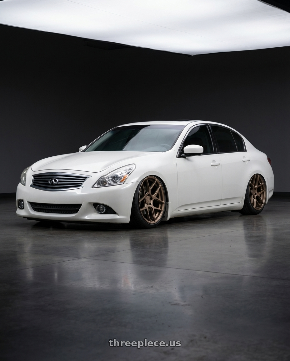 2012 Infiniti G37 with Aodhan AFF2 5x114.3 19x9.5+35 Matte Bronze wheels