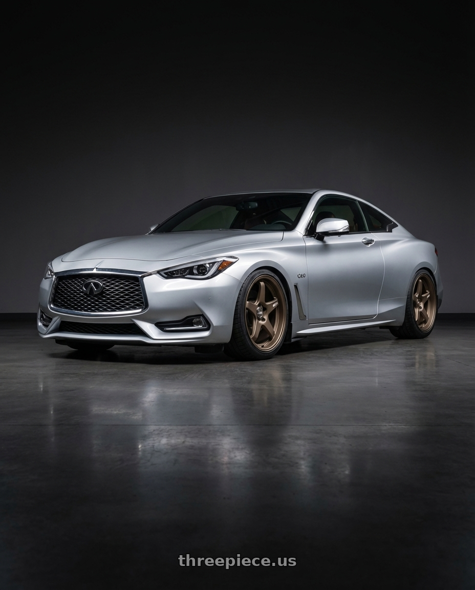 2020 Infiniti Q60 with ESR Wheels APEX SERIES AP5 5x114.3 19x9.5 +22 Matte Bronze wheels