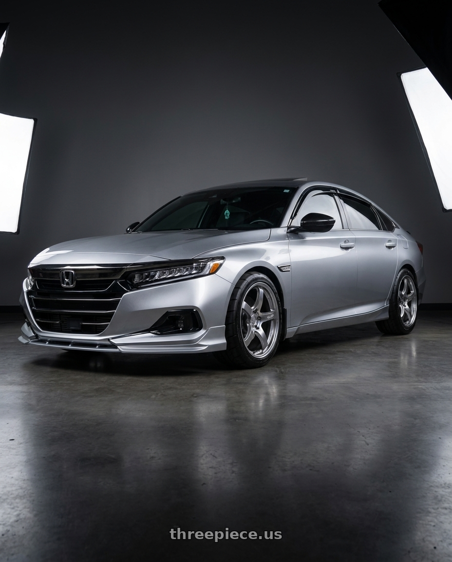 2021 Honda accord sport with Gram Lights 57CR 5x114.3 19x9.5 +25 GRACE SILVER wheels