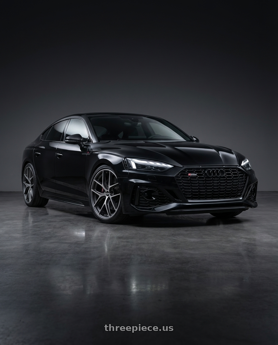 2022 Audi RS5 with BBS CC-R 5x112 20x8.0+27 Graphite w/ Diamond Cut Face wheels