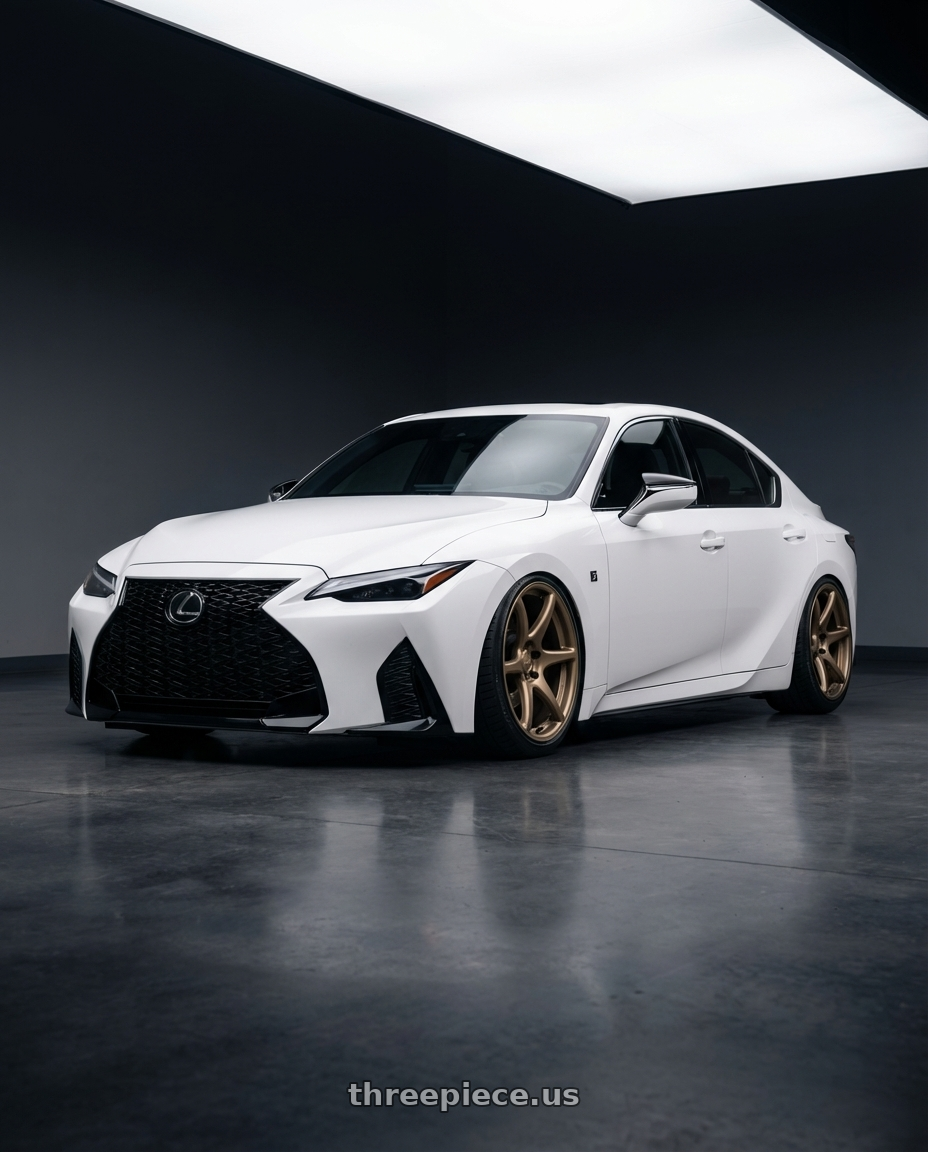 2024 Lexus IS 350 with Kansei K11B Tandem 5x114.3 19x10.5 22 Bronze wheels