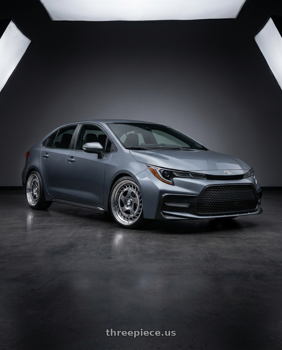 2023 Toyota Corolla xse with FORMULA AERO SPOKE 5X100 18X8.5+35 MD Disk Titan Silver wheels