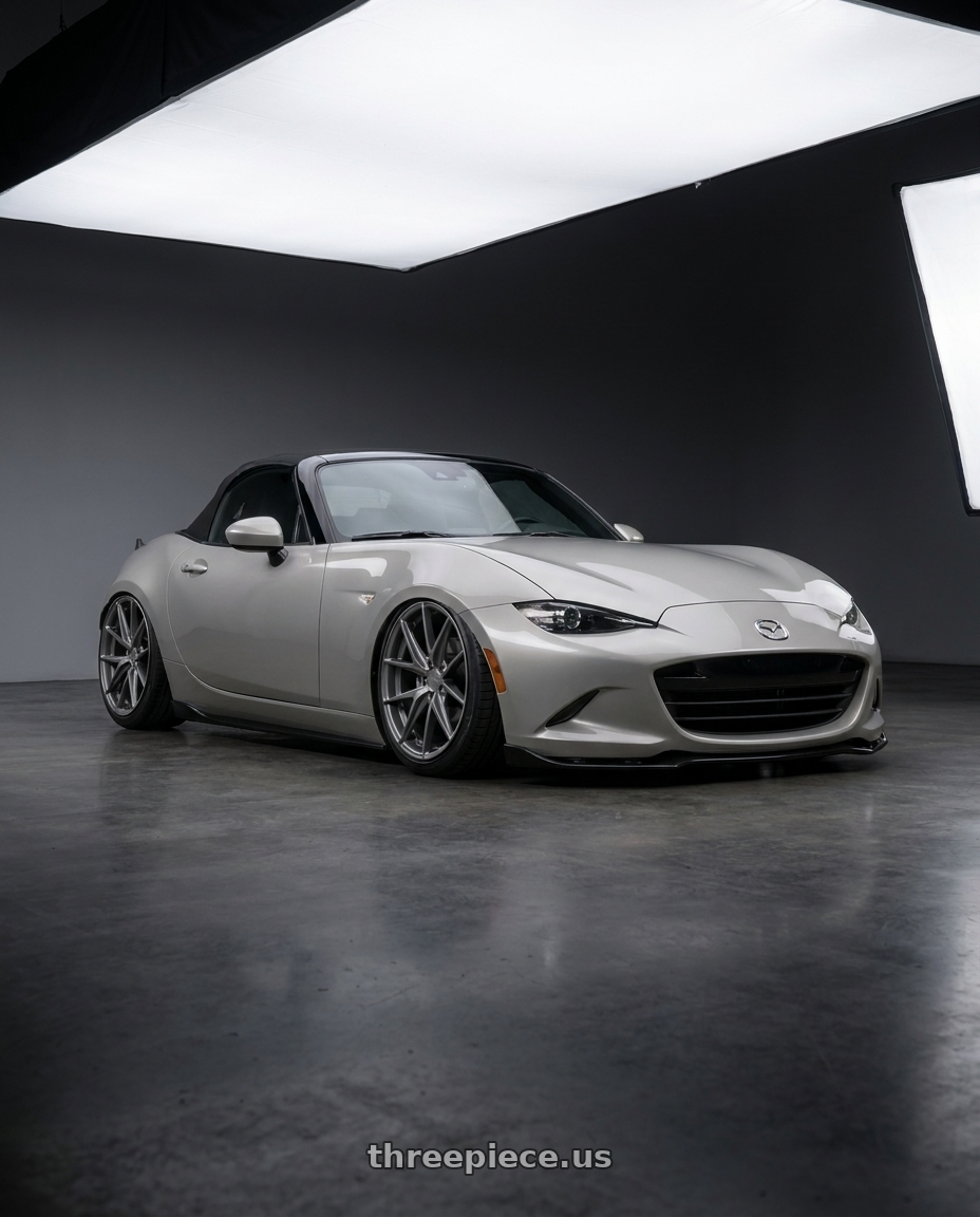 2021 Mazda MX-5 Miata ND with Niche 1PC M116 MISANO 5X114.3 17X8 +40 MATTE GUN METAL wheels