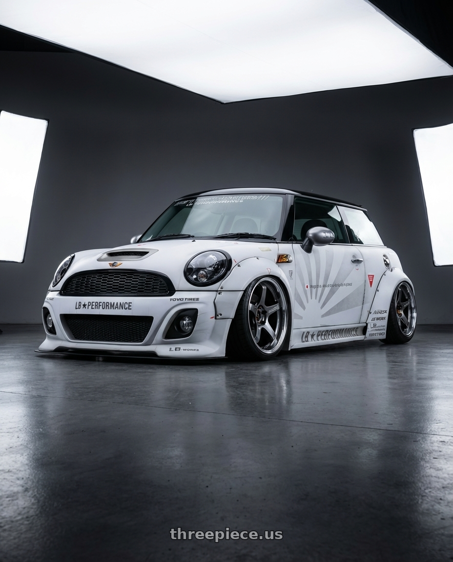 2009 Mini cooper  with Advan Racing GT BEYOND 5x114.3 17x8.0 +45 MACHINING & HYPER PLATINUM BLACK wheels