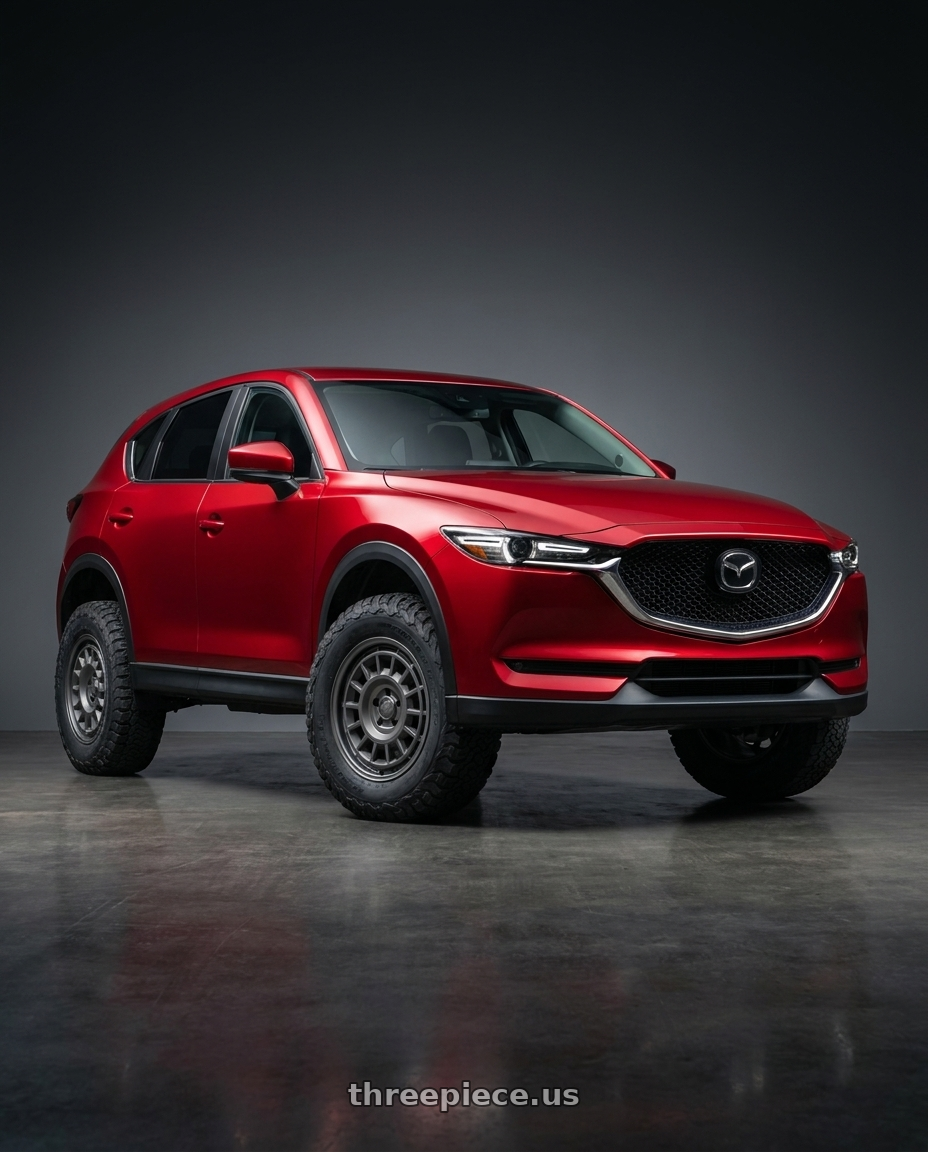 2017 Mazda cx5 with fifteen52 ALPEN MX 5x114.3 17x8 +38 FROSTED GRAPHITE (SATIN GREY) wheels