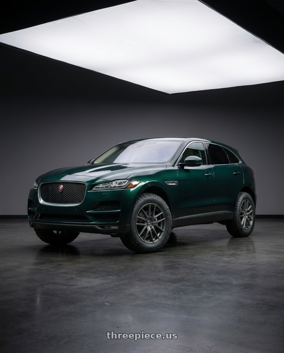 2017 Jaguar FPace Prestige with TOUREN TR60 3260 5x108/5x114.3 19x8.5 +40 MATTE GUNMETAL wheels