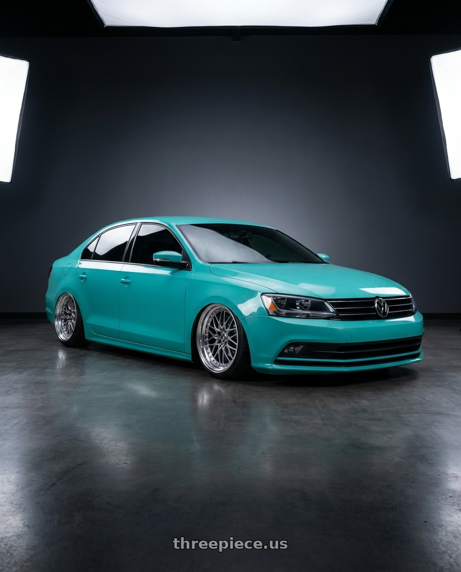 2016 Volkswagen jetta with Work Vs-Xv 5x100 18x11.5+20 A Disk Brilliant Silver Black wheels