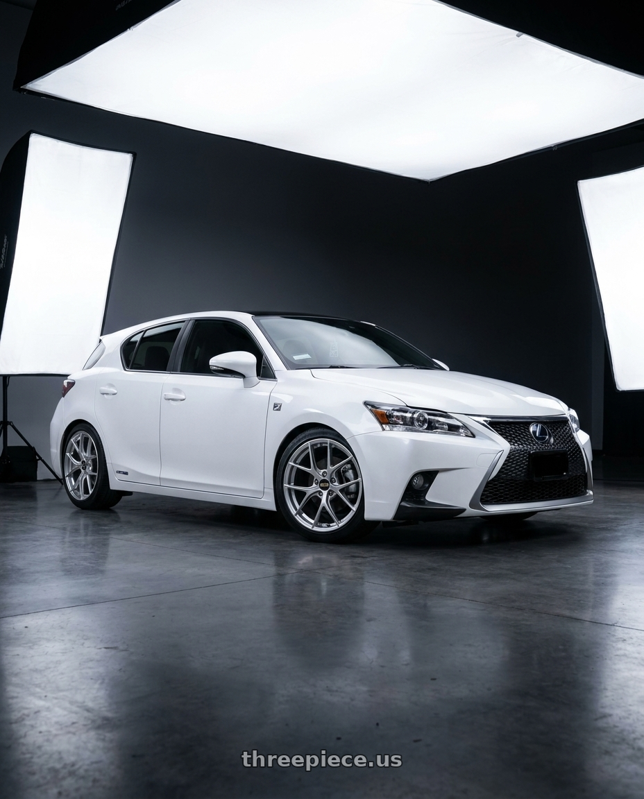 2015 Lexus CT200h F sport with BBS RE-V7 5x100 18x8 +45 Diamond Silver wheels