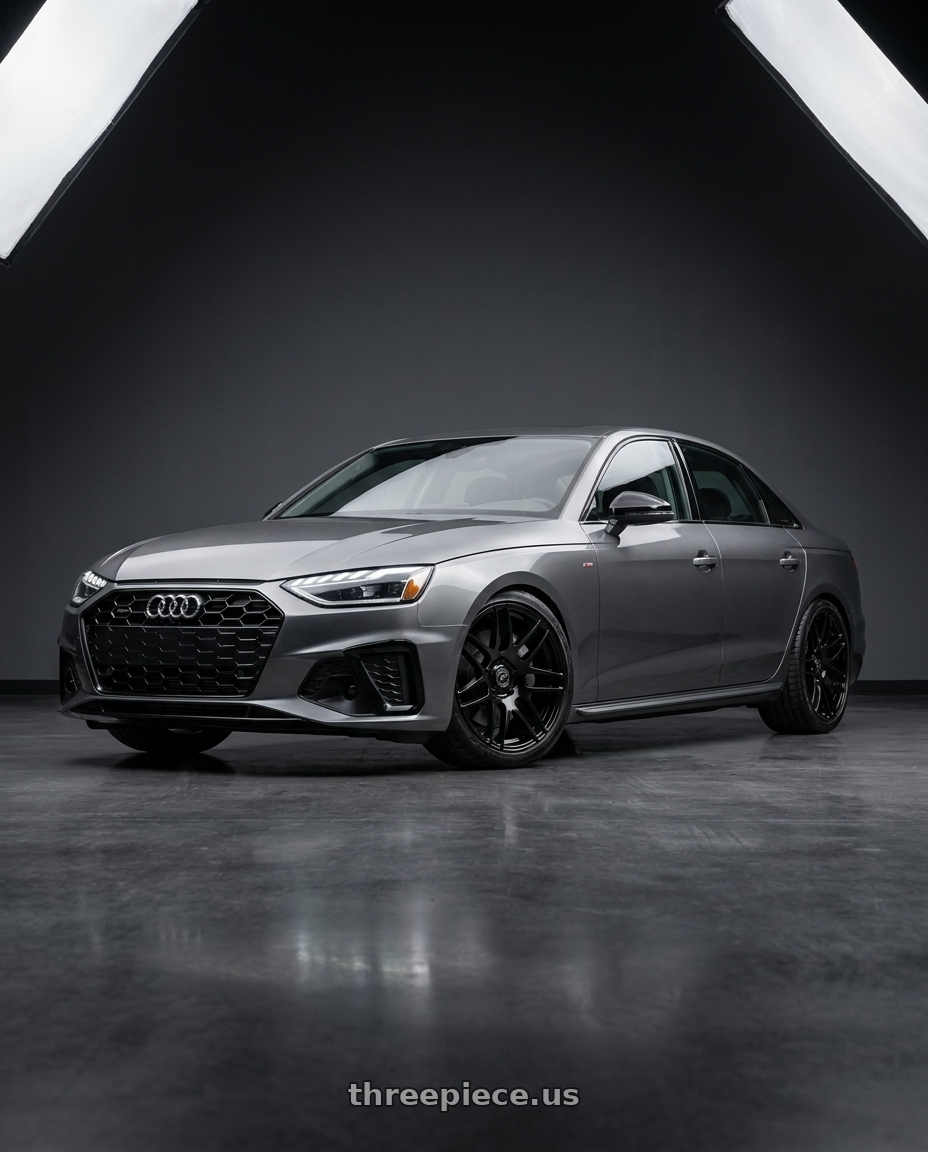 2020 Audi A4 Premium with Forgestar F14 5x112 19x8.5 +35 Gloss Black wheels