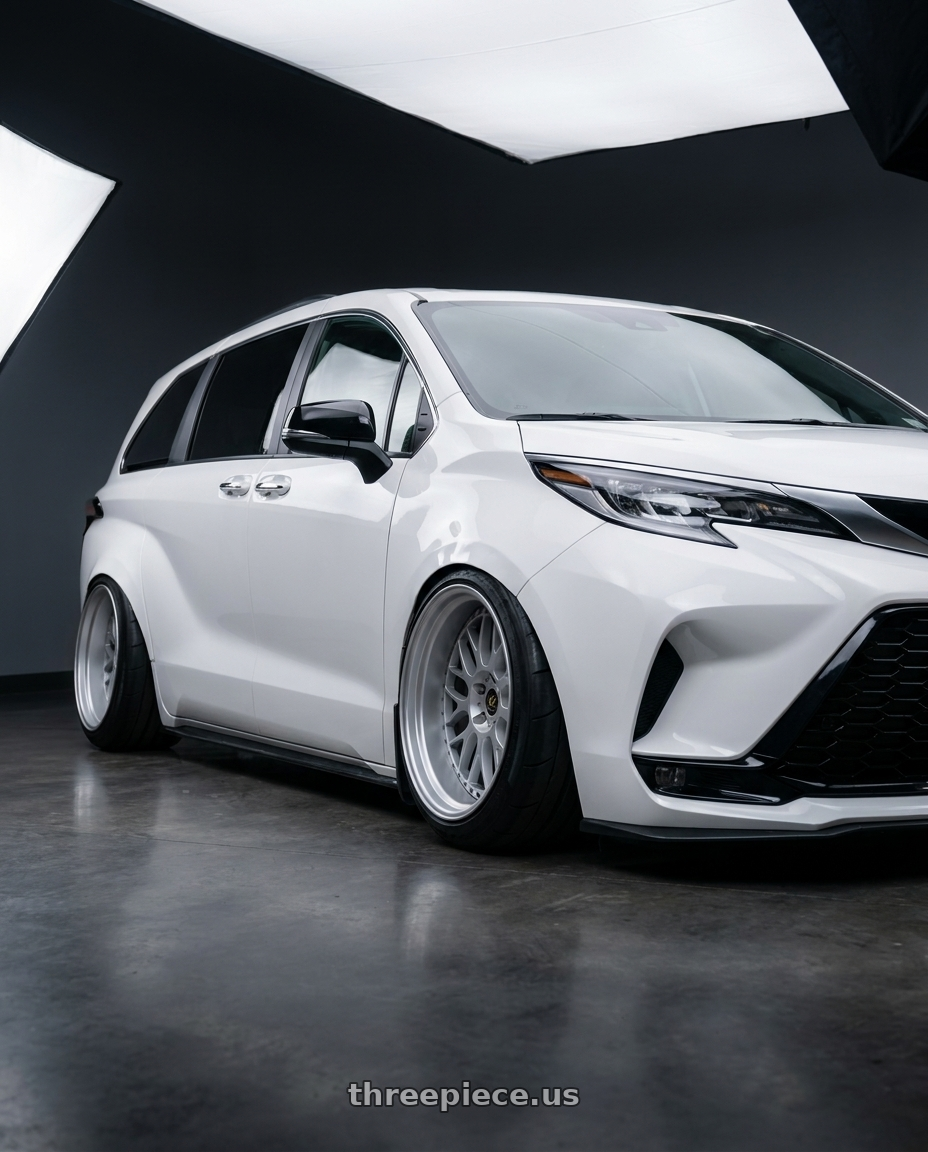 2025 TOYOTA SIENNA XSE with Work Vs-Xx 5x100 18x10-12 A Disk Light Grey Silver wheels