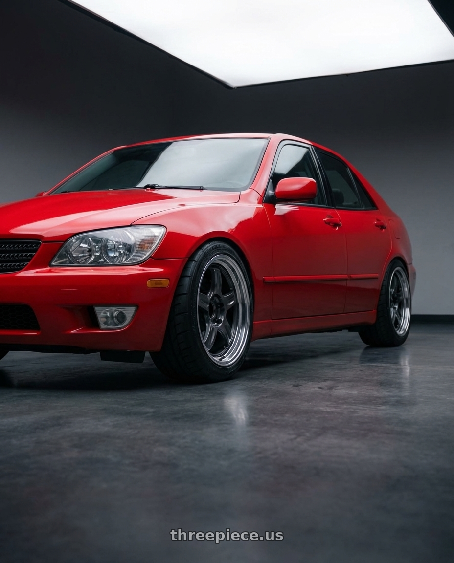 2001 Lexus IS 300 with Volk Racing 21C 5x114.3 18x8.5 +35 DARK GUNMETAL / RIM DC wheels