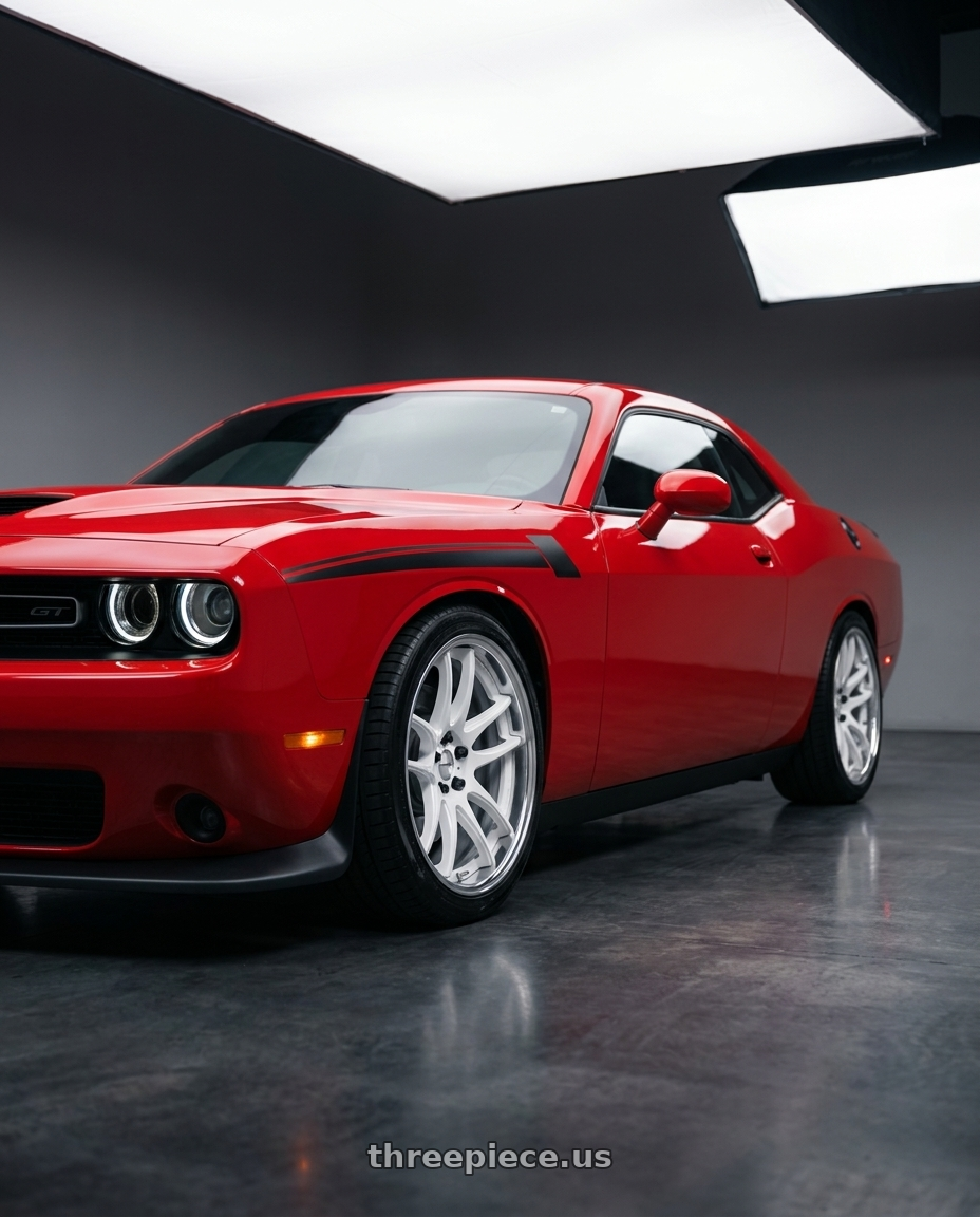 2021 Dodge Challenger GT AWD with Work Cr 2P 5x115 20x10.0 +18 Gloss White wheels