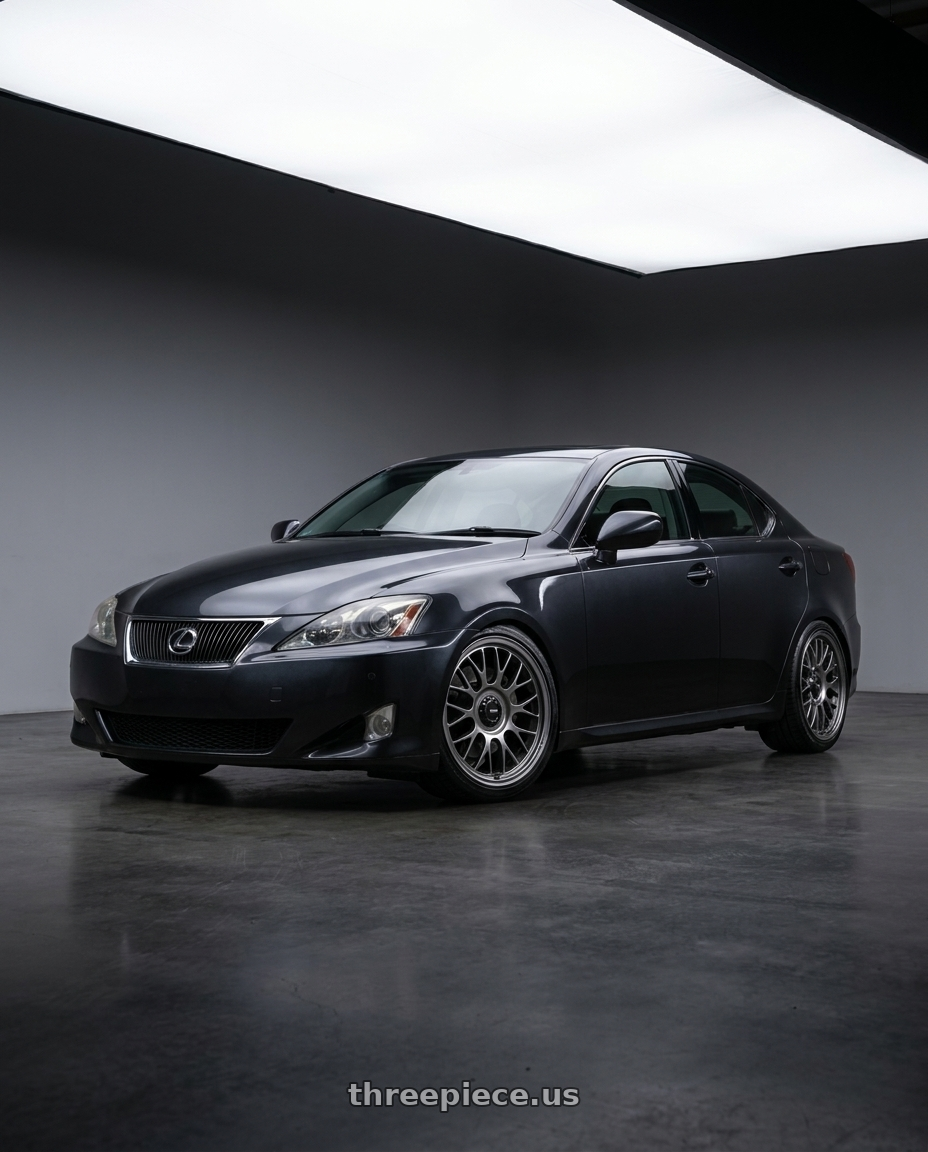 2009 Lexus IS250 GSE20 with Konig MRK1 5X108 18x8.5+42 Hyper Carbon - Gloss Black Gear Cap/Logo/Cover Plate wheels
