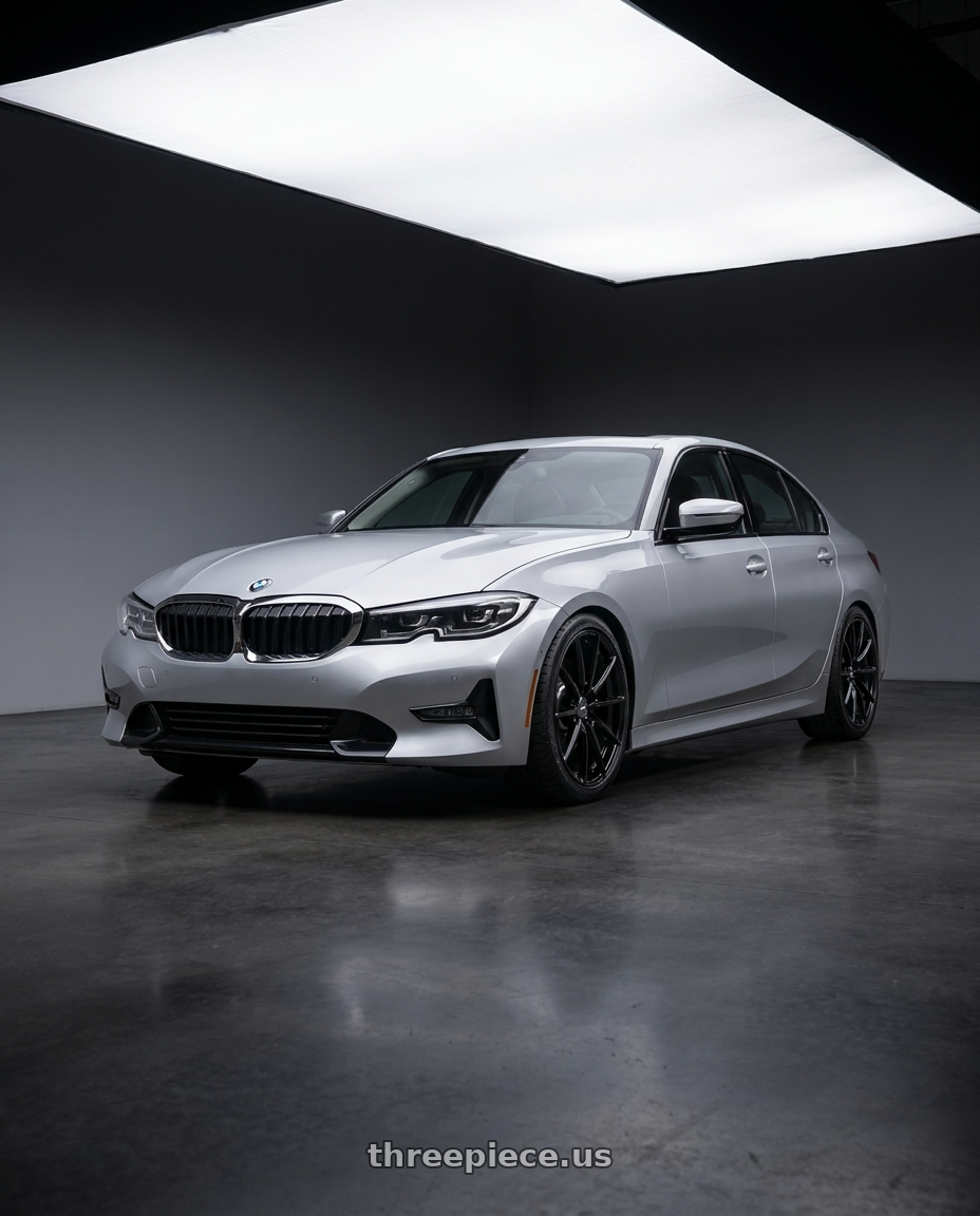 2023 BMW 3 Series G20 with Enkei Hornet 5x112 18x8+45 Gloss Black wheels